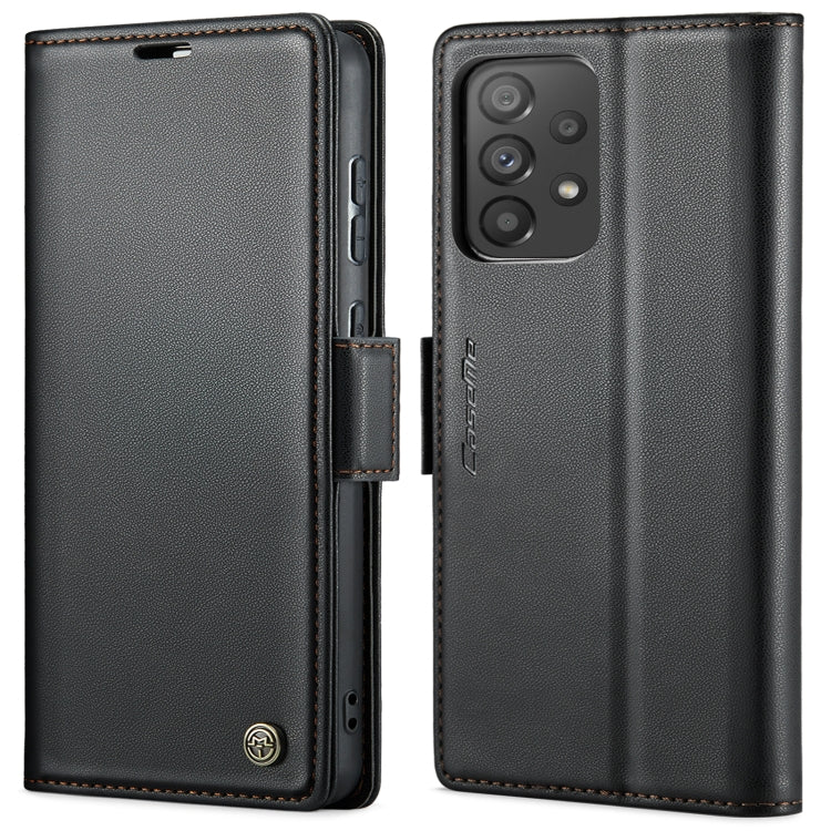 CaseMe 023 Butterfly Buckle Litchi Texture RFID Anti-theft Leather Phone Case, For Samsung Galaxy A73 5G, For Samsung Galaxy A33 5G, For Samsung Galaxy S22 Ultra 5G, For Samsung Galaxy S22+ 5G For Samsung Galaxy A73 5G Black
