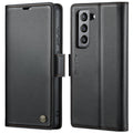 CaseMe 023 Butterfly Buckle Litchi Texture RFID Anti-theft Leather Phone Case, For Samsung Galaxy S21 FE 5G, For Samsung Galaxy A72, For Samsung Galaxy A53, For Samsung Galaxy S21 5G For Samsung Galaxy S21 FE 5G Black