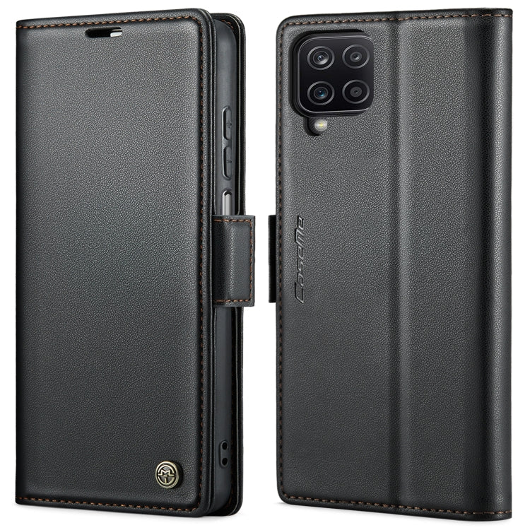 CaseMe 023 Butterfly Buckle Litchi Texture RFID Anti-theft Leather Phone Case, For Samsung Galaxy A12 5G, For Samsung Galaxy A13 4G/5G/A04s/A04/M13 5G, For Samsung Galaxy S20 FE, For Samsung Galaxy A23 For Samsung Galaxy A12 5G Black