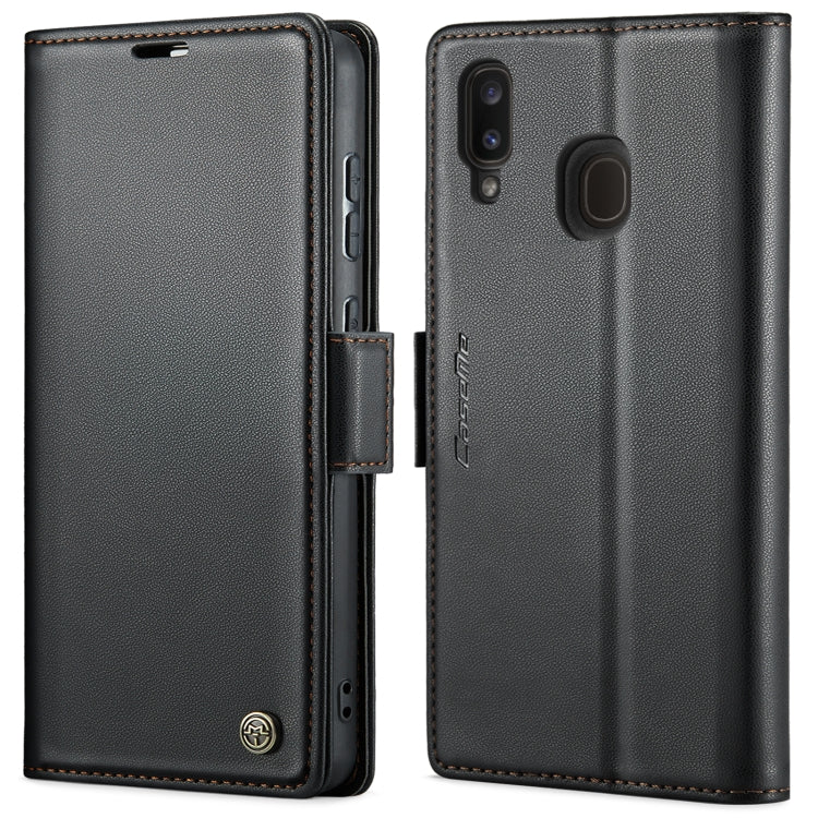CaseMe 023 Butterfly Buckle Litchi Texture RFID Anti-theft Leather Phone Case, For Samsung Galaxy A40, For Samsung Galaxy S10+, For Samsung Galaxy S10 For Samsung Galaxy A40 Black