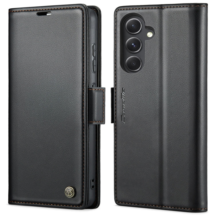CaseMe 023 Butterfly Buckle Litchi Texture RFID Anti-theft Leather Phone Case, For Samsung Galaxy S23 FE 5G, For Samsung Galaxy A24 4G, For Samsung Galaxy A14 4G/5G, For Samsung Galaxy A34 5G For Samsung Galaxy S23 FE 5G Black
