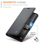 CaseMe 023 Butterfly Buckle Litchi Texture RFID Anti-theft Leather Phone Case, For Samsung Galaxy S23 FE 5G, For Samsung Galaxy A24 4G, For Samsung Galaxy A14 4G/5G, For Samsung Galaxy A34 5G