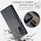 CaseMe 023 Butterfly Buckle Litchi Texture RFID Anti-theft Leather Phone Case, For Samsung Galaxy A15 4G/5G, For Samsung Galaxy A55, For Samsung Galaxy A35 5G, For Samsung Galaxy S24 Ultra