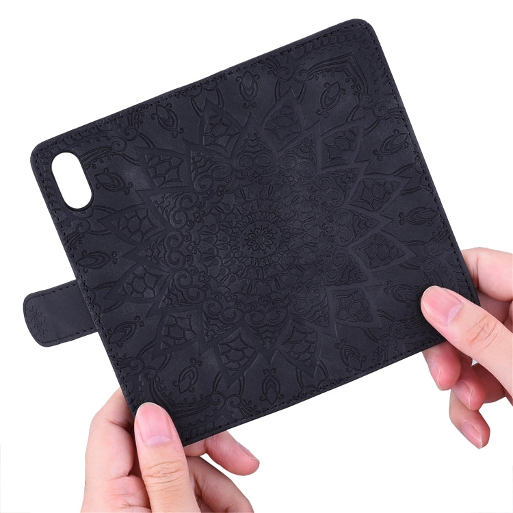 Embossed Sunflower Pattern Horizontal Flip PU Leather Case with Holder & Card Slots & Wallet & Lanyard – Lanyard, Card Slot, Flip, For Xiaomi Redmi Note 9 Pro Max, For Xiaomi Mi CC9 Pro / Mi Note 10 / Mi Note 10 Pro, For Huawei Mate 30 Pro