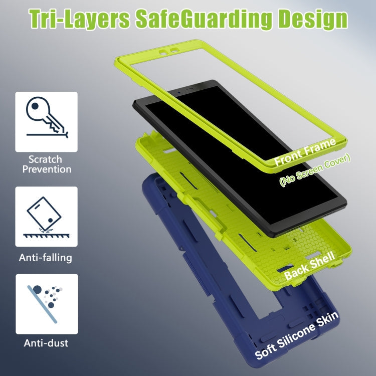 Contrast Color Silicone Hybrid PC Tablet Case with Holder – Durable Build, Easy to Use, For TCL Tab 8 LE / WiFi