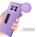 Litchi Texture Integrated Shockproof Phone Case with Holder – Shockproof, For Huawei Mate X3