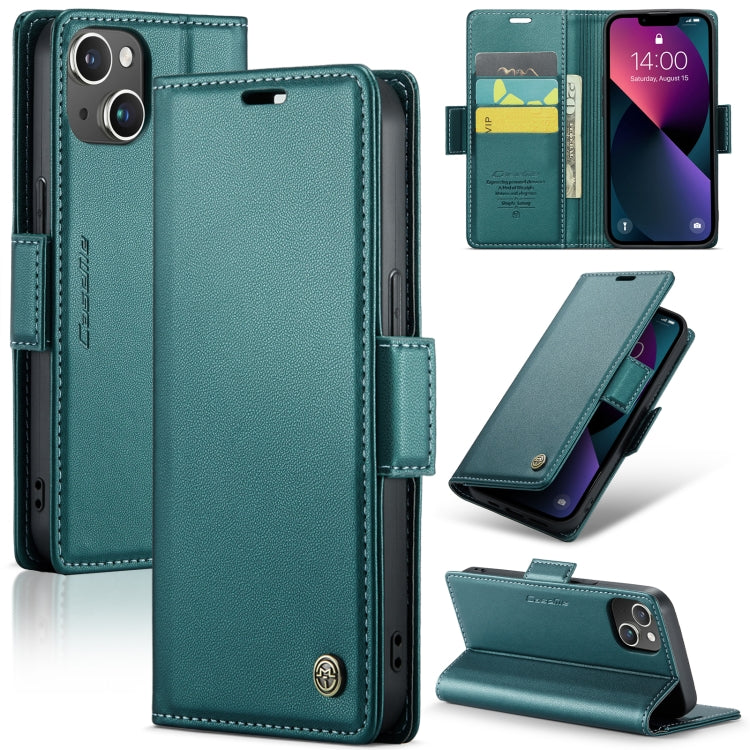 Phone Case – Leather (iPhone 15 Pro Max) For iPhone 14 Plus Pearly Blue