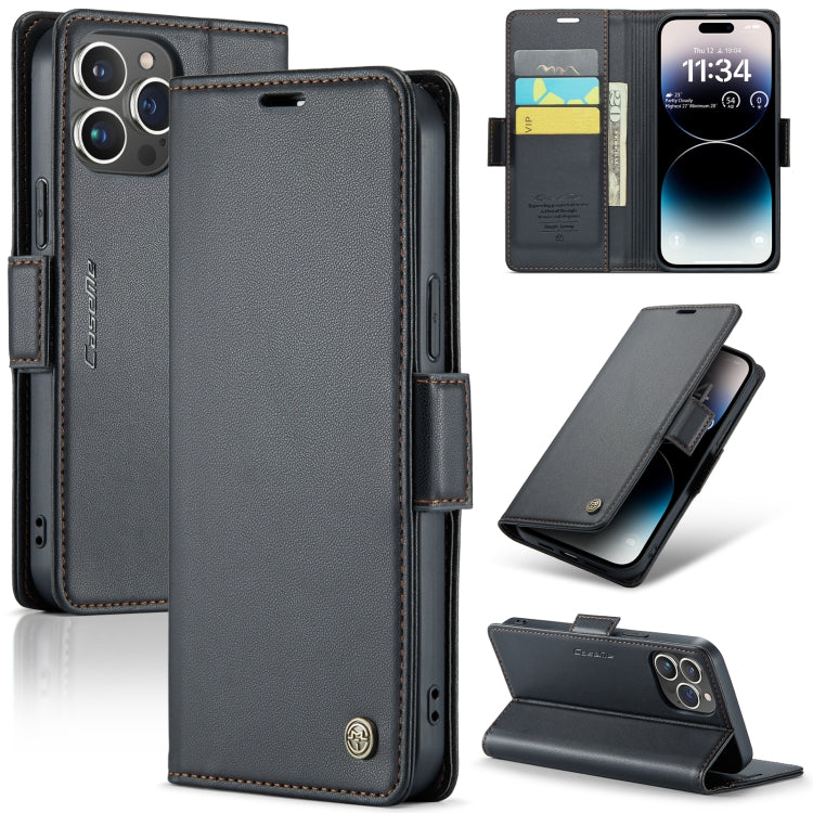Phone Case – Leather (iPhone 15 Plus) For iPhone 14 Pro Black