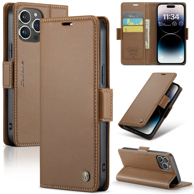 Phone Case – Leather (iPhone 15 Plus) For iPhone 14 Pro Brown