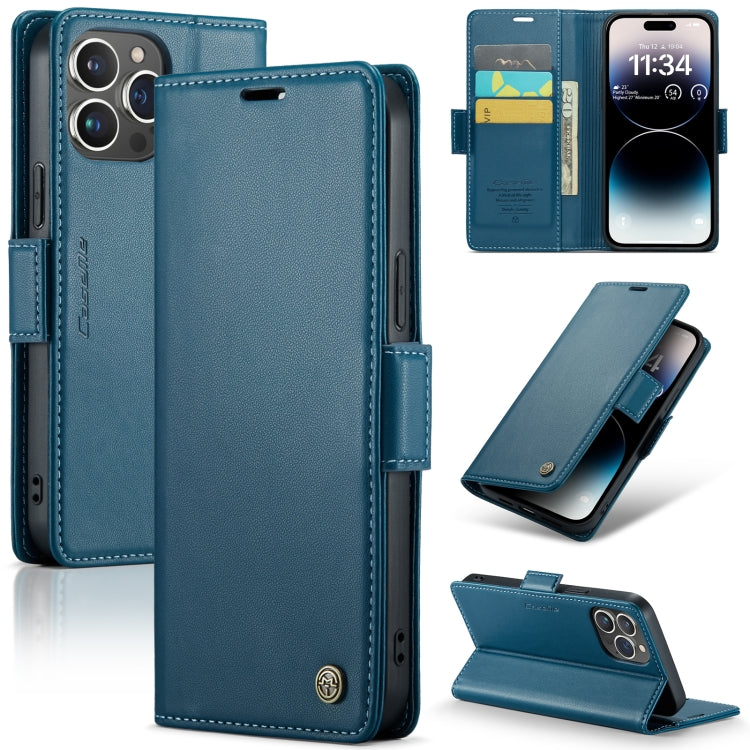 Phone Case – Leather (iPhone 15 Plus) For iPhone 14 Pro Blue