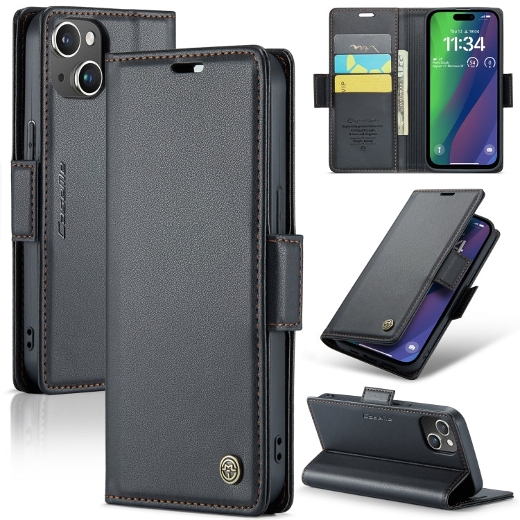 Phone Case – Leather (iPhone 15 Plus) For iPhone 15 Plus Black