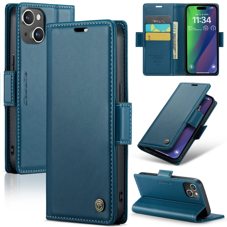 Phone Case – Leather (iPhone 15 Plus) For iPhone 15 Plus Blue