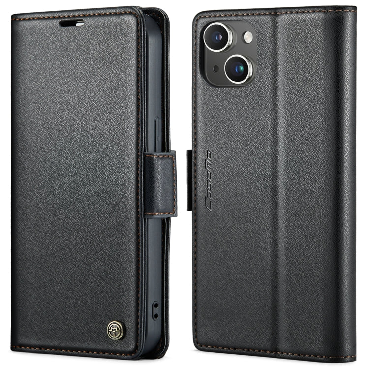 Phone Case – Leather (iPhone 15 Plus) For iPhone 15 Black