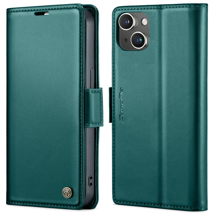 Phone Case – Leather (iPhone 15 Plus) For iPhone 15 Pearly Blue