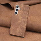 Plaid Embossed Leather Phone Case – Wear-resistant, Card Slot, Kickstand, For Samsung Galaxy A14 4G/5G, For Samsung Galaxy A22 4G, For Samsung Galaxy A23, For Samsung Galaxy A24 4G