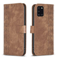 Plaid Embossed Leather Phone Case, For Samsung Galaxy A31, For Samsung Galaxy A32 4G, For Samsung Galaxy A32 5G, For Samsung Galaxy A33 For Samsung Galaxy A31 Brown