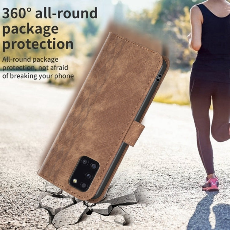 Plaid Embossed Leather Phone Case, For Samsung Galaxy A31, For Samsung Galaxy A32 4G, For Samsung Galaxy A32 5G, For Samsung Galaxy A33