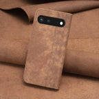 Plaid Embossed Leather Phone Case – Wear-resistant, Card Slot, Kickstand, For Google Pixel 7, For Google Pixel 7a, For Google Pixel 7 Pro, For Google Pixel 8