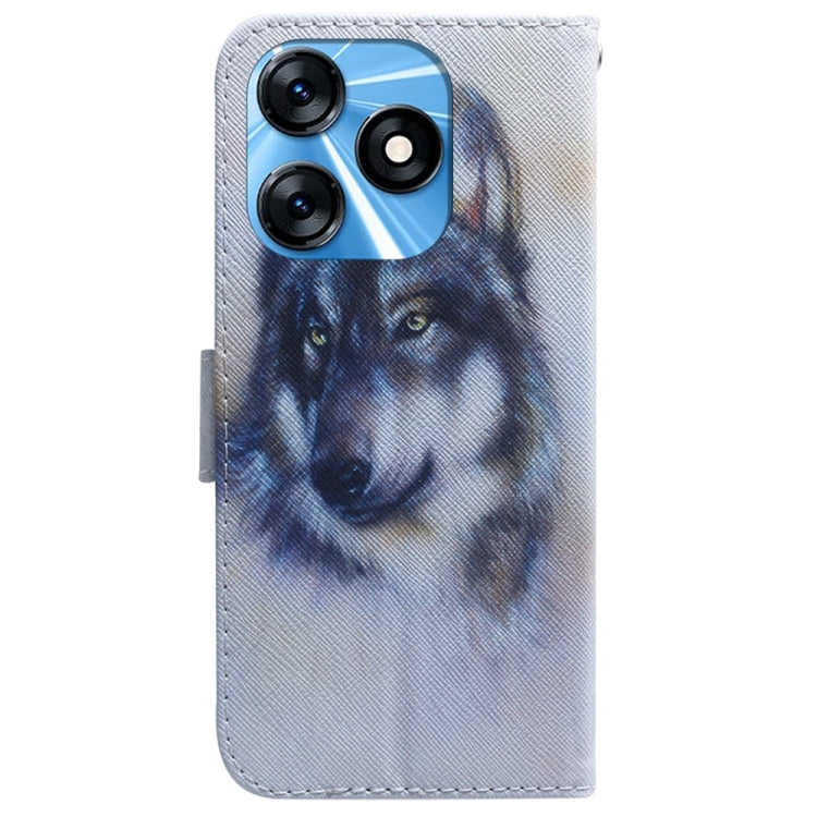 Coloured Drawing Flip Leather Phone Case – Card Slot, Kickstand, Flip, For Tecno Spark 10 / Spark 10C, For Tecno Spark 10 Pro
