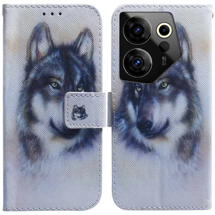 Coloured Drawing Flip Leather Phone Case – Card Slot, Kickstand, Flip, For Tecno Camon 20 Premier 5G, For Tecno Camon 20 Pro 5G