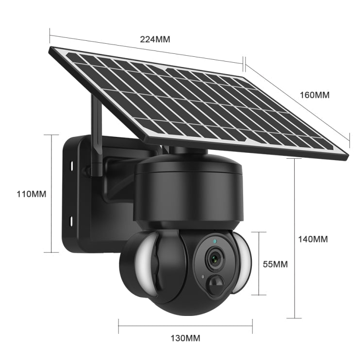 SHIWOJIA IP66 Waterproof 4G 3MP Solar Dome IP Camera, Two-way Audio & PIR Motion Detection & Night Vision, EU, AU, US – Waterproof