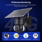 SHIWOJIA IP66 Waterproof 4G 3MP Solar Dome IP Camera, Two-way Audio & PIR Motion Detection & Night Vision, EU, AU, US – Waterproof