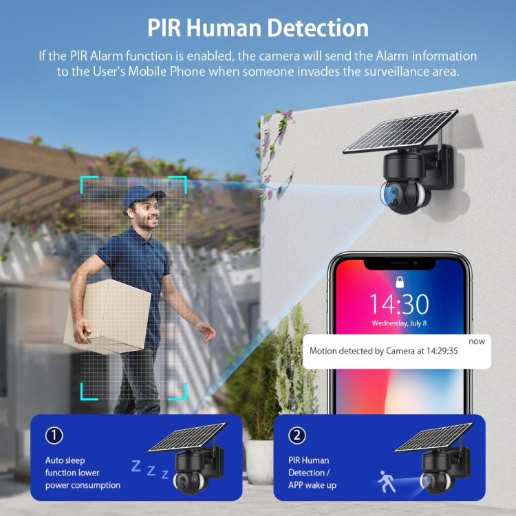 SHIWOJIA IP66 Waterproof 4G 3MP Solar Dome IP Camera, Two-way Audio & PIR Motion Detection & Night Vision, EU, AU, US – Waterproof