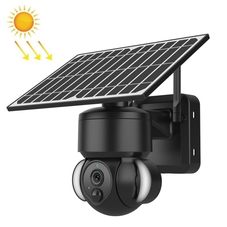SHIWOJIA IP66 Waterproof 4G 3MP Solar Dome IP Camera, Two-way Audio & PIR Motion Detection & Night Vision, EU, AU, US – Waterproof AU Black
