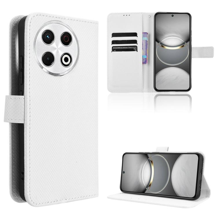 Diamond Texture Leather Phone Case – Card Slot, Flip, Leather, For Tecno Camon 30S 4G / 30S Pro 4G, For Tecno Pova 6 Neo 5G / Spark 30 5G, For Tecno Spark 30 Pro 4G, For Tecno Spark 30 4G