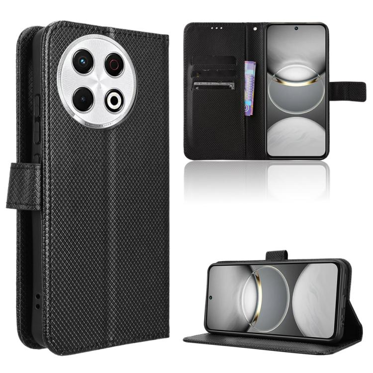 Diamond Texture Leather Phone Case – Card Slot, Flip, Leather, For Tecno Camon 30S 4G / 30S Pro 4G, For Tecno Pova 6 Neo 5G / Spark 30 5G, For Tecno Spark 30 Pro 4G, For Tecno Spark 30 4G