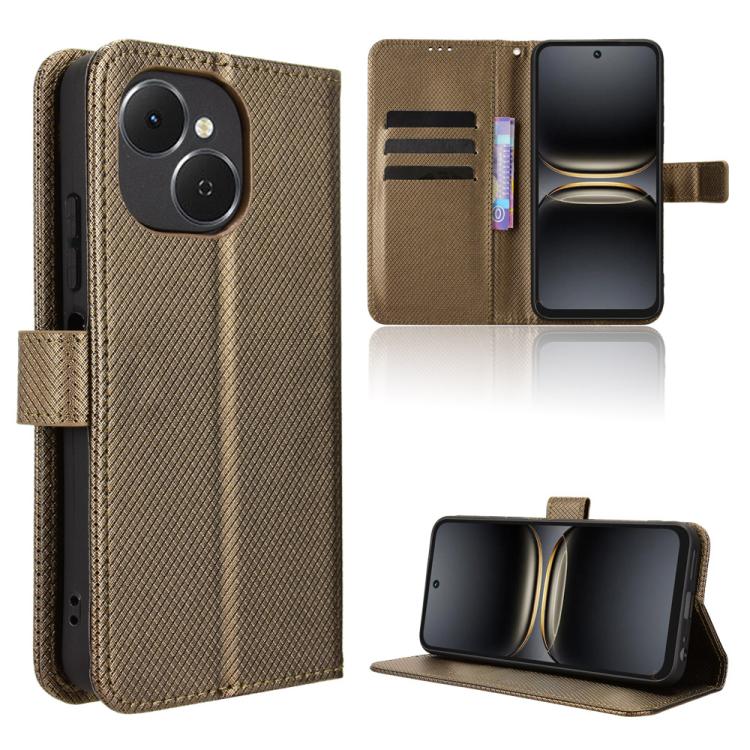 Diamond Texture Leather Phone Case – Card Slot, Flip, Leather, For Tecno Camon 50 4G, For Tenco Spark Go 3, For Tecno Spark Slim, For Tecno Spark 40C