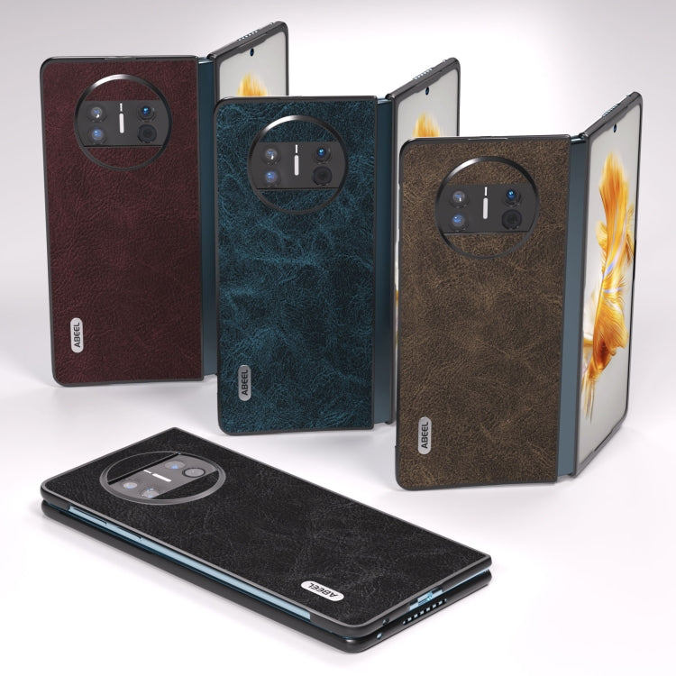 ABEEL Dream Litchi Texture PU Phone Case – Durable Build, Easy to Use, For Huawei Mate X3, For Huawei P60 Pocket, For Huawei Mate 60 Pro, For Huawei Mate X5
