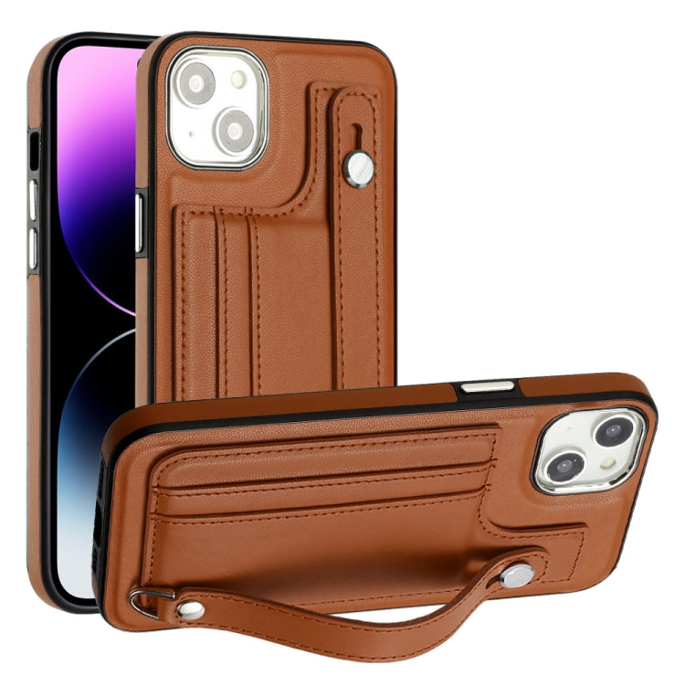 Phone Case – Shockproof, Leather (iPhone 15 Plus) For iPhone 15 Brown