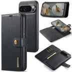 DG.MING Crazy Horse Texture Detachable Magnetic Leather Phone Case – Magnetic, Leather, TPU, For Google Pixel 10 Pro XL, For Google Pixel 10 / 10 Pro, For Google Pixel 9a, For Google Pixel 8a