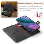 DG.MING Crazy Horse Texture Detachable Magnetic Leather Phone Case – Magnetic, Leather, TPU, For Google Pixel 11 Pro XL, For Google Pixel 11, For Google Pixel 11 Pro, For Google Pixel 10a