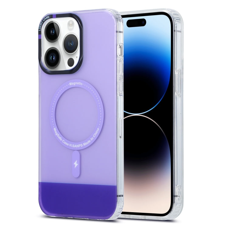 PC + TPU IMD MagSafe Magnetic Phone Case, For iPhone 14 Pro Max, For iPhone 13 Pro Max, For iPhone 13 Pro, For iPhone 13, For iPhone 12 Pro Max, For iPhone 12 Pro, For iPhone 11 Pro Max, For iPhone 14, For iPhone 11 For iPhone 14 Pro Max Purple