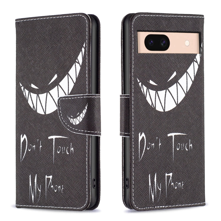 Colored Drawing Pattern Leather Phone Case – Card Slot, Leather, TPU, For Google Pixel 8, For Google Pixel 8 Pro, For Google Pixel 8A For Google Pixel 8A Smirk