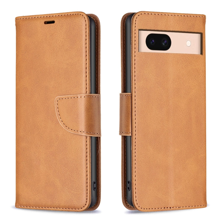Lambskin Texture Pure Color Flip Leather Phone Case – Lanyard, Card Slot, Flip, For Google Pixel 10a, For Google Pixel 8a, For Google Pixel 8 Pro, For Google Pixel 8 For Google Pixel 8a Yellow