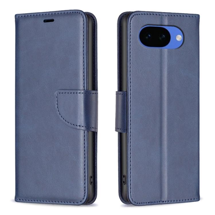 Lambskin Texture Pure Color Flip Leather Phone Case – Lanyard, Card Slot, Flip, For Google Pixel 10a, For Google Pixel 8a, For Google Pixel 8 Pro, For Google Pixel 8 For Google Pixel 10a Blue