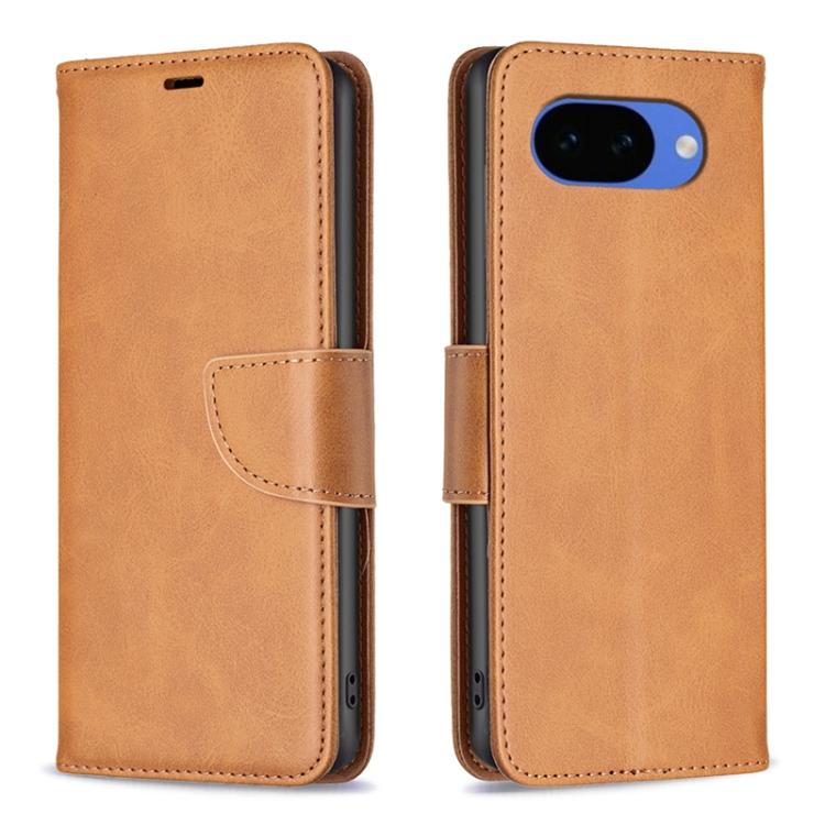 Lambskin Texture Pure Color Flip Leather Phone Case – Lanyard, Card Slot, Flip, For Google Pixel 10a, For Google Pixel 8a, For Google Pixel 8 Pro, For Google Pixel 8 For Google Pixel 10a Yellow