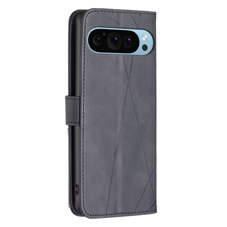 Magnetic Buckle Rhombus Texture Leather Phone Case – Magnetic, Card Slot, Leather, For Google Pixel 9, For Google Pixel 8a, For Google Pixel 8 Pro, For Google Pixel 8