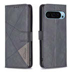 Magnetic Buckle Rhombus Texture Leather Phone Case – Magnetic, Card Slot, Leather, For Google Pixel 9, For Google Pixel 8a, For Google Pixel 8 Pro, For Google Pixel 8