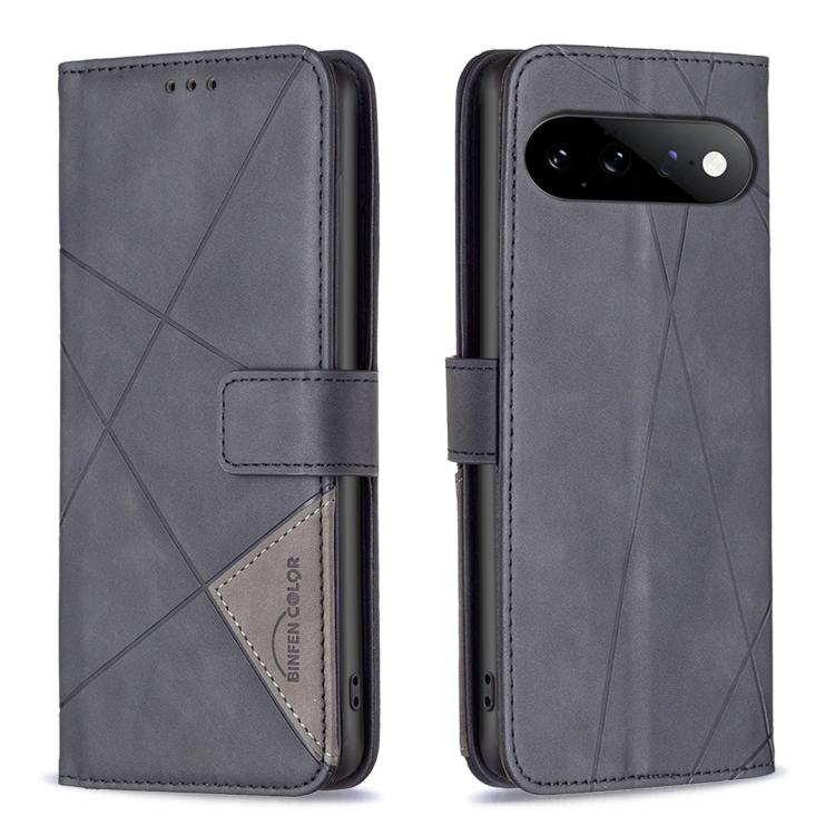 Magnetic Buckle Rhombus Texture Leather Phone Case – Magnetic, Card Slot, Leather, For Google Pixel 11 / 11 Pro, For Google Pixel 10a, For Google Pixel 9A, For Google Pixel 9 Pro