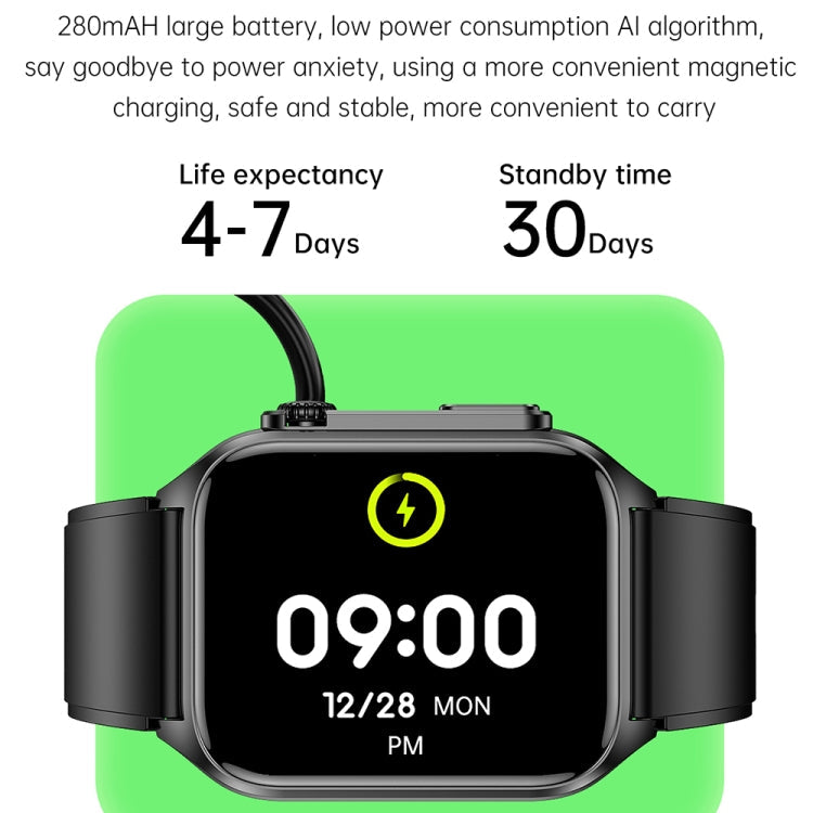 TK12 Smart Watch – 1.96" Screen, IP67 Waterproof, ECG Monitoring (Black) #2