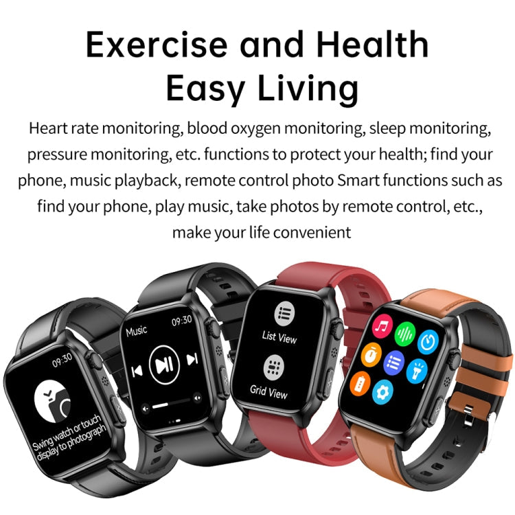 TK12 Smart Watch – 1.96" Screen, IP67 Waterproof, ECG Monitoring (Black) #2