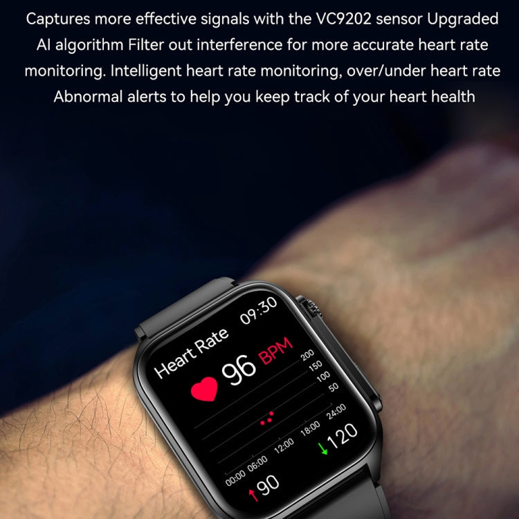 TK12 Smart Watch – 1.96" Screen, IP67 Waterproof, ECG Monitoring (Black) #2