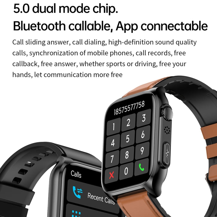 TK12 Smart Watch – 1.96" Screen, IP67 Waterproof, ECG Monitoring (Black) #2