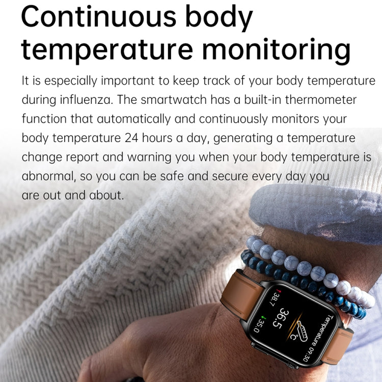 TK12 Smart Watch – 1.96" Screen, IP67 Waterproof, ECG Monitoring (Black) #2