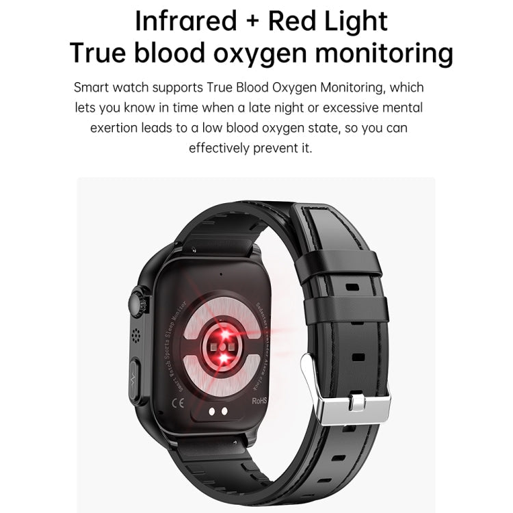 TK12 Smart Watch – 1.96" Screen, IP67 Waterproof, ECG Monitoring (Black) #2