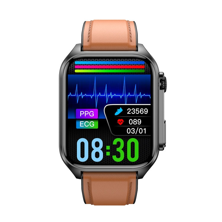 TK12 Smart Watch – 1.96" Screen, IP67 Waterproof, ECG Monitoring (Black)